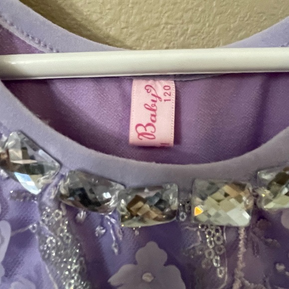 ReliBeauty Girls 5 Beaded Puff Sleeve Princess Sofia the First Costume Dress Up - Picture 7 of 13